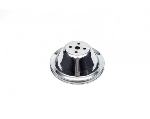 Camaro Water Pump Pulley, Small Block, Single Groove, Chrome, 1967-1968