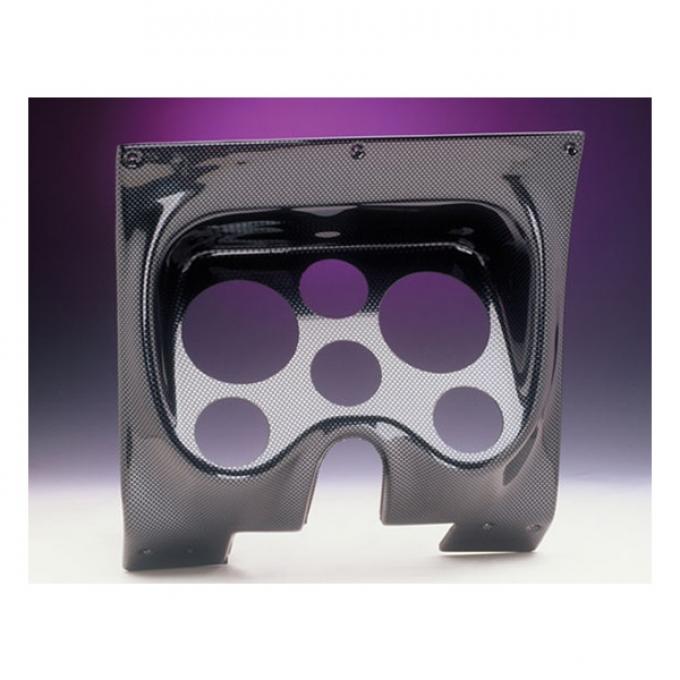 Firebird Instrument Cluster Panel, Carbon Fiber Finish, With Six Pre-Cut Gauge Holes, 1967-1968