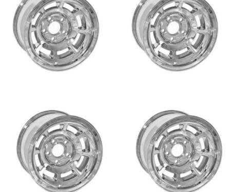 Corvette-Style Chrome Reproduction Aluminum Wheel Set, 1967-1992