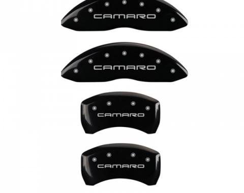 Camaro Caliper Covers, Black, Front & Rear Camaro Logo, V8,2010-2013