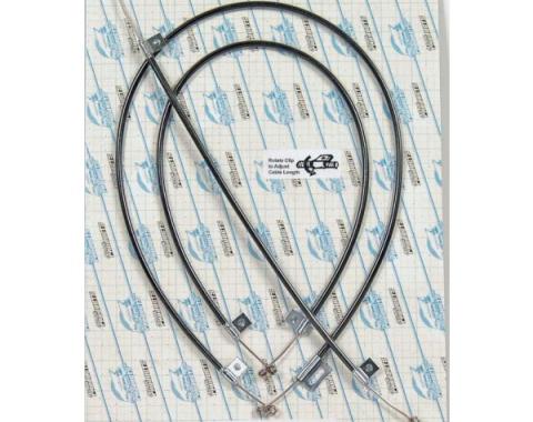 Firebird Heater Control Cable Set, For Cars With Air Conditioning, 1969