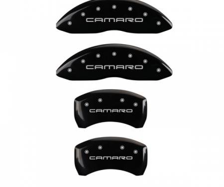 Camaro Caliper Covers, Black, Front & Rear Camaro Logo, V6,2010-2013