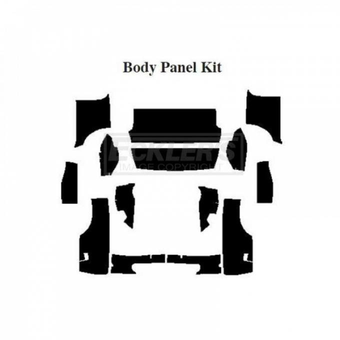 Firebird Insulation, QuietRide, AcoustiShield, Body Panel Kit, Coupe, 1967-1969