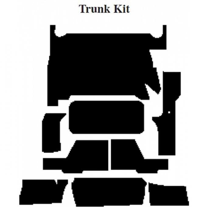 Camaro Insulation, QuietRide, AcoustiShield, Trunk Floor Kit, Coupe, T-Top, 1993-2002