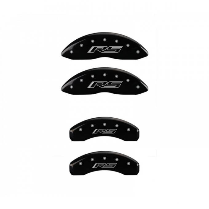 Camaro Caliper Covers, Black, V6, Front & Rear RS Logo, V6,2010-2013