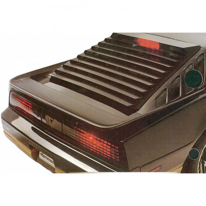 Firebird Louvers, Rear Window, Aluminum, With Brake Light, 1982-1992