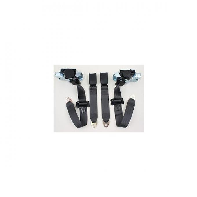 Seatbelt Solutions 1993-2002 Firebird Coupe, 3 Point Front Belt Set Single Retractor 