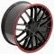 Camaro 18 X 9.5 C6 ZR1 Reproduction Wheel, Black With Red Banding, 1993-2002