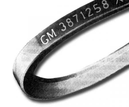 Firebird Power Steering Belt, V8, Without Air Conditioning, Date Code 2-Q-68, 1968