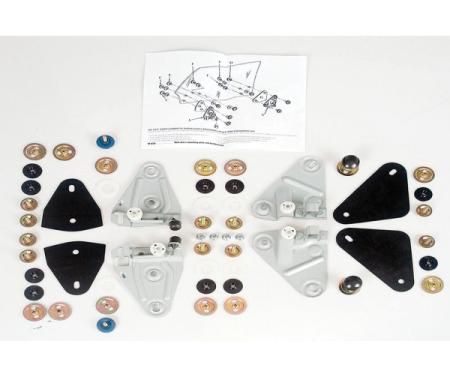 Camaro Door Glass Mounting Plate & Hardware Set, Complete, 1968-1969