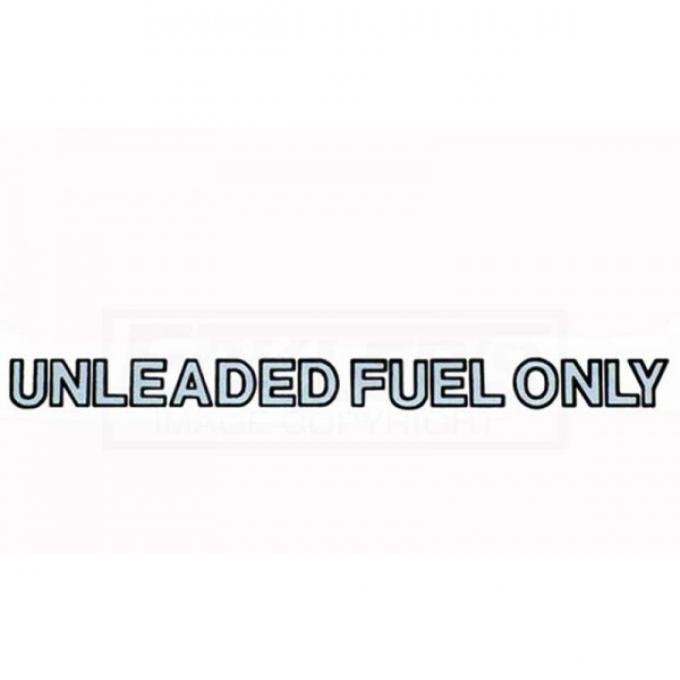 Camaro Unleaded Gasoline Only Decal, Straight, 1975-1981
