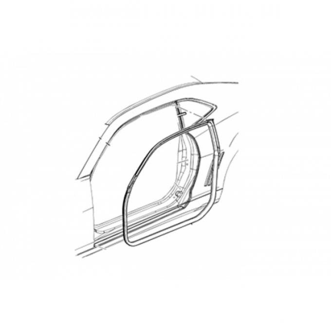 Camaro Left Door Weatherstrip Seal, 2010-2015