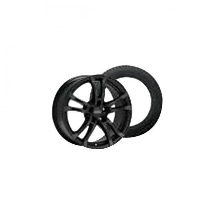 Camaro Anzio Turn Black Wheel Rim and Goodyear Eagle Ultra Grip GW-3 Tire Kit, 2010-2015