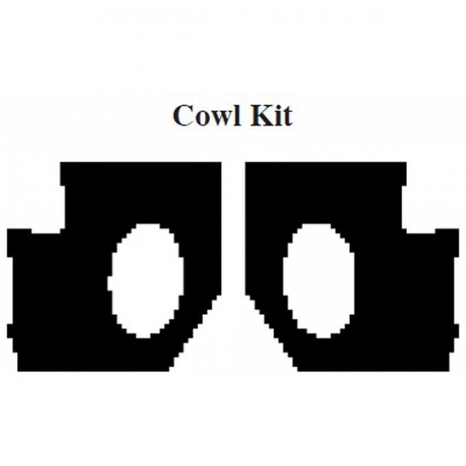 Camaro Insulation, QuietRide, AcoustiShield, Cowl Kit, Coupe, 1975-1981