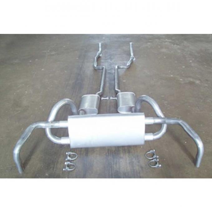 Exhaust System, Small Block With Resonators, Except Z28, Original Style, 1967-1968