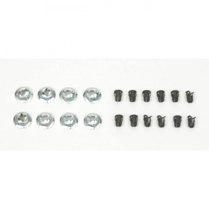 Camaro Emblem Fastener Set, For Cars With Standard Trim (Non Rally Sport) & Rally Sport (RS), 1968