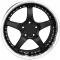 Firebird 18 X 10.5 C5 Style Deep Dish Reproduction Wheel, Black With Rivets, 1993-2002