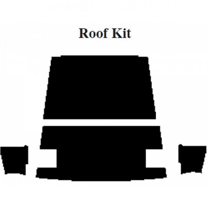Camaro Insulation, QuietRide, AcoustiShield, Roof Kit, Coupe, 1970-1974