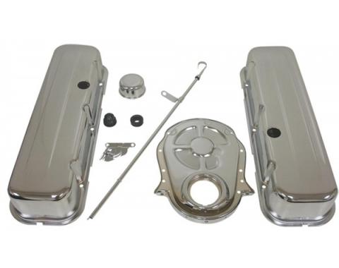 Camaro Big Block Chrome Engine Dress Up Kit With Tall Smooth Style Valve Covers
