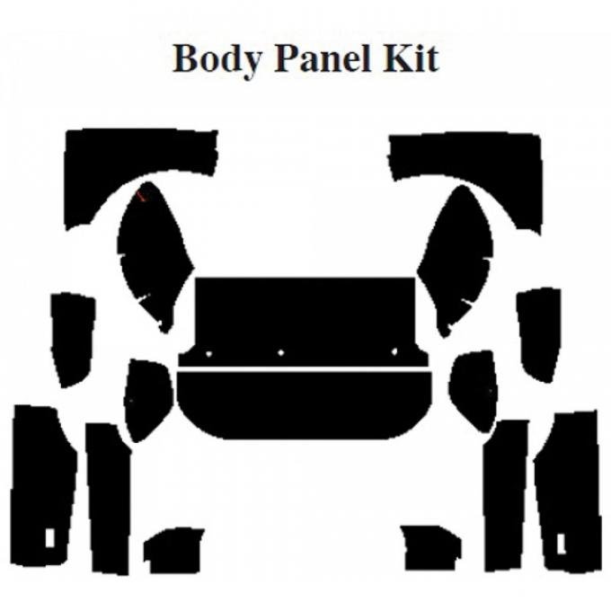 Camaro Insulation, QuietRide, AcoustiShield, Body Panel Kit, Coupe, T-Top, 1975-1981