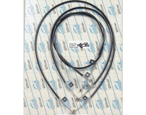 Firebird Heater Control Cable Set, For Cars With Air Conditioning, 1967-1968