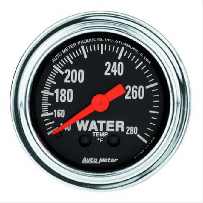 Camaro Autometer Water Temperature Gauge, Traditional Chrome, Mechanical