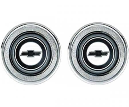 Camaro Interior Door Panel Emblems, Black Bow Tie, 1974-1981