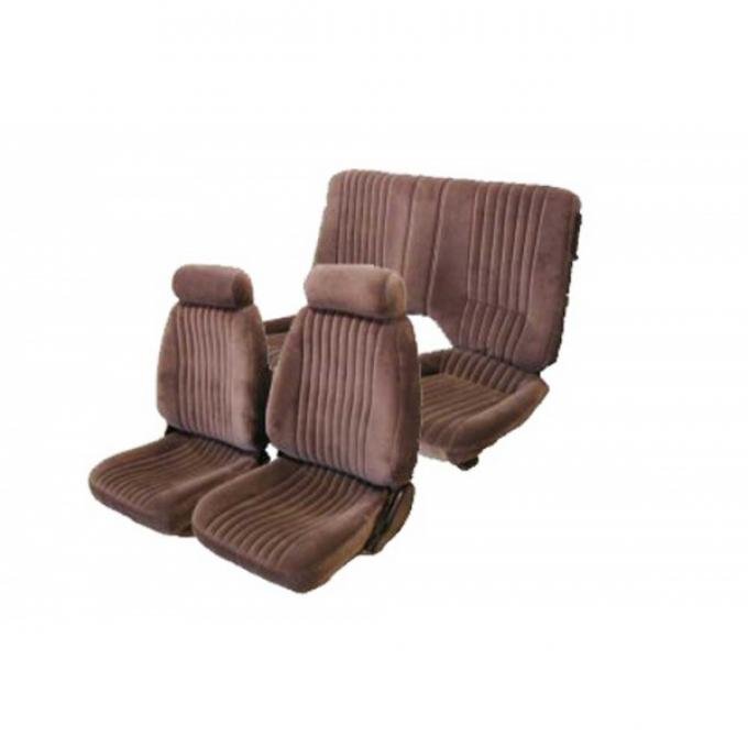 Firebird Seat Covers, Front And Rear, Split Rear Seat, Formula, Base Model, Chino Velour, 1987-1992