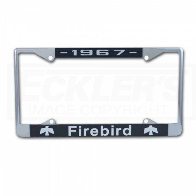 Firebird License Plate Frame With Firebird Phoenix Logo And Year, 1967-1981