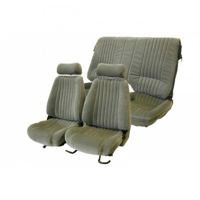 Firebird Seat Covers, Front And Rear, Split Rear Seat, Trans-Am, Chino Velour, 1985-1992