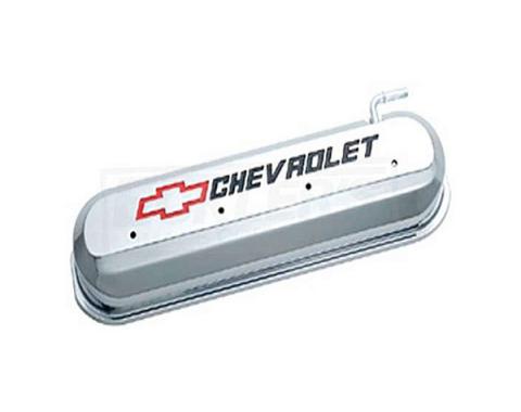 Firebird LS V8, Valve Cover, Chrome With Recessed Red And Black Emblems