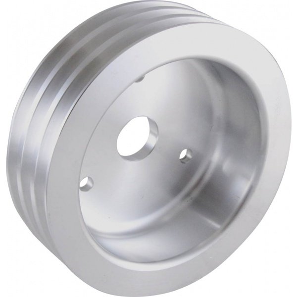 Chevy Small Block Aluminum Crankshaft Pulley, Small Water Pump, 3