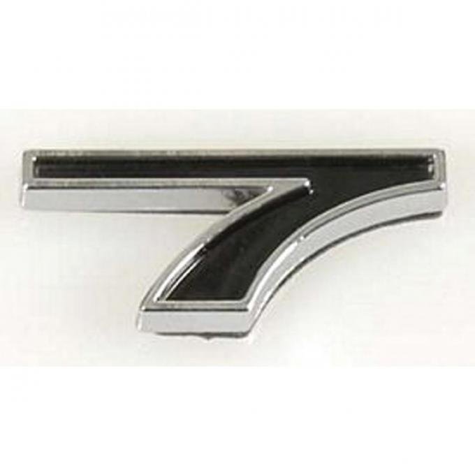 Firebird Engine Size Fender Emblem, Number 7, Black, 1967-1969