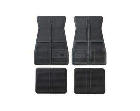 Original Style Rubber Floor Mats With GM Logo 1973-1981