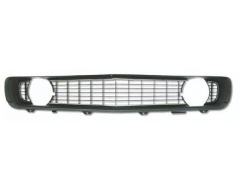 Camaro Center Grille, Black, For Cars With Standard Trim (Non-Rally Sport), 1969