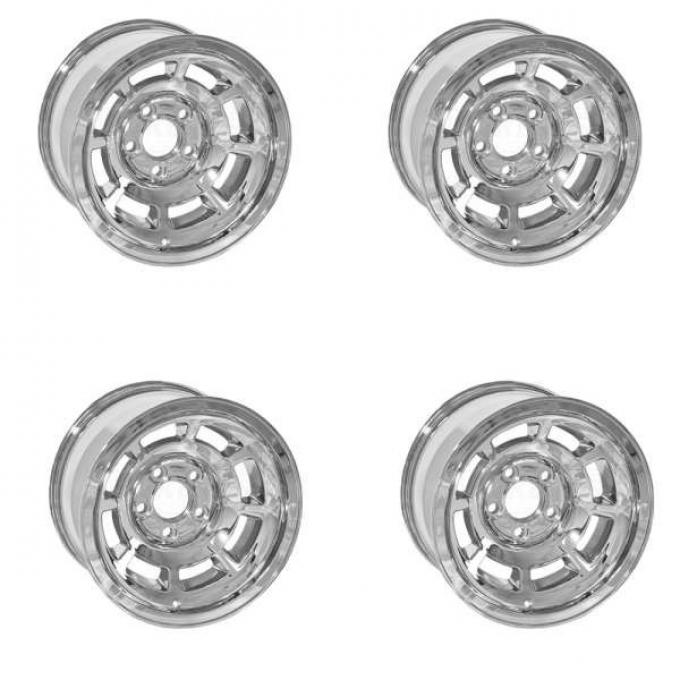 Corvette-Style Chrome Reproduction Aluminum Wheel Set, 1967-2002