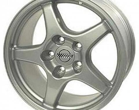Corvette Aluminum Wheel, 17" x 11" x 50mm, 5-Spoke, 1988-2004