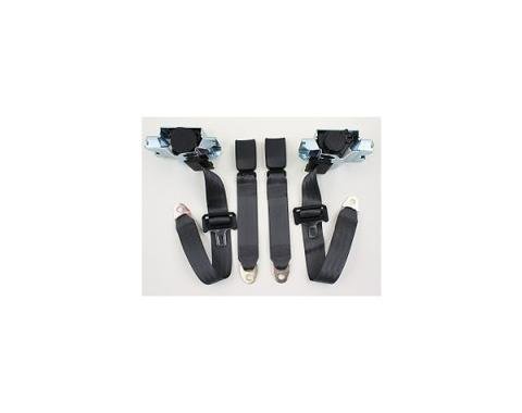 Seatbelt Solutions 1993-2002 Firebird Coupe, 3 Point Front Belt Set Single Retractor 