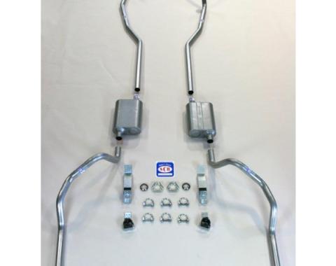 Camaro SCR Performance Dual Exhaust System, For Small Block With Manifolds, 2", 1967-1969