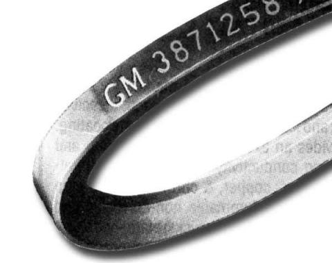 Firebird Power Steering Belt, V8, Without Air Conditioning, Date Code 2-Q-69, 1969