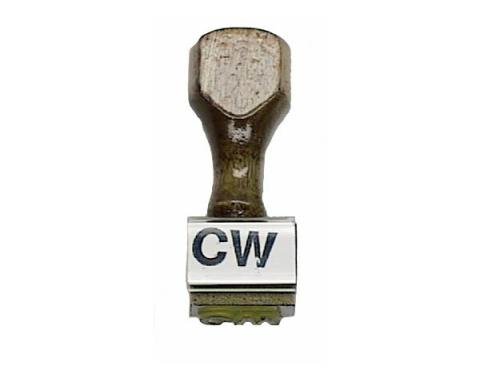 Camaro Alternator Broadcast Code Stamp, CW, 1969