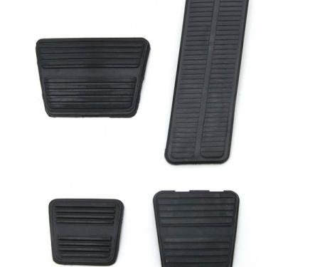 Camaro Pedal Pad Kit, Gas, Brake, Parking Brake & Clutch, For Cars With Manual Transmission & Disc Brakes, 1972-1981