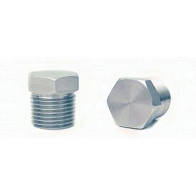 Firebird Intake Manifold Hole Plug, 1/2 Pipe Thread, 7/8 Hex Head, Stainless Steel, 1967-1969