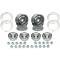 Camaro Rally Wheel Kit, 15 x 6, Complete, For Cars With Disc Brakes, 1967