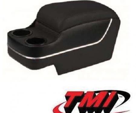 Firebird Custom Deluxe Floor Console, With Drink Holders, One Color With Chrome Trim, 1967-1969