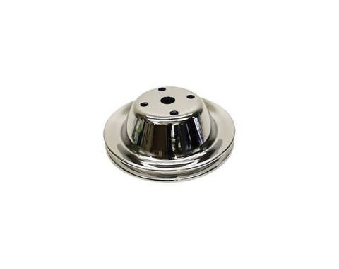 Camaro Water Pump Pulley, Small Block, Single Groove, Chrome, 1969-1985
