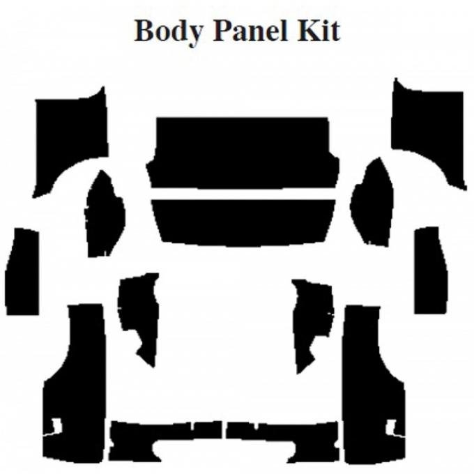 Camaro Insulation, QuietRide, AcoustiShield, Body Panel Kit, Convertible, 1967-1969