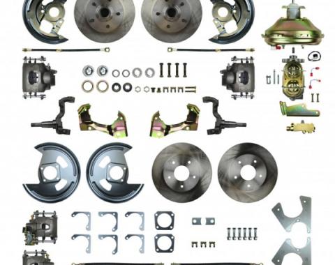 67-9 4-Wheel Disc Brake Conversion, 11"  Booster, Staggered Rear Shocks