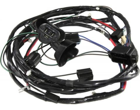 Firebird Front Light Wiring Harness, V8, With Rally Gauges,1967