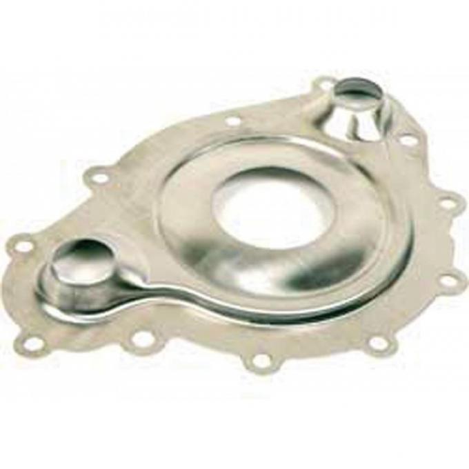 Firebird Timing & Water Pump Plate, Stainless Steel, 1969-1981